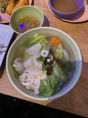 vegetable soup with dumplings   at Anan Saigon Streetfood in Utrecht