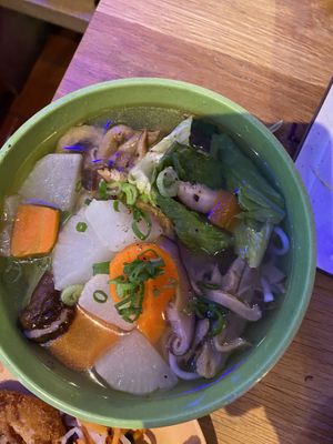 vegetable soup with vegan duck   at Anan Saigon Streetfood in Utrecht