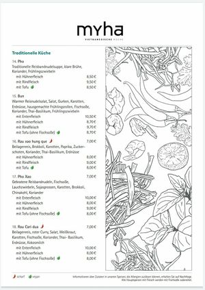 Vegan ptions clear labeled 2/3 at Myha in Ulm