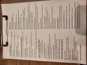 The menu - Feb 2024 at The Pig and Pastry in York