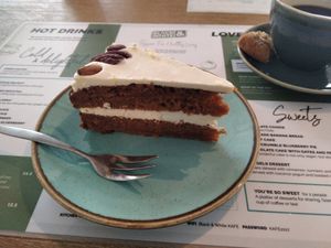 carrot cake at Black & White Kafe in Breda