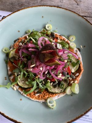 Moroccan flatbread at Black & White Kafe in Breda