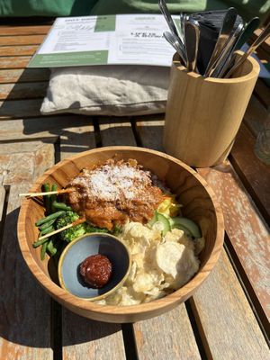 Gadgado met sate  at Black & White Kafe in Breda