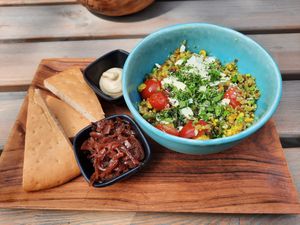 Scrambled egg at Black & White Kafe in Breda