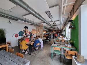 Inside restaurant room at Black & White Kafe in Breda