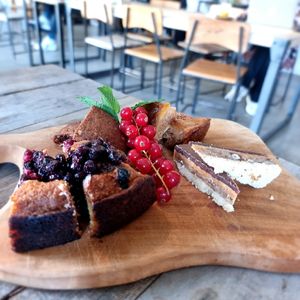 Selection of desserts at Black & White Kafe in Breda