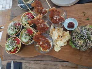 Tweede gang high tea at Black & White Kafe in Breda