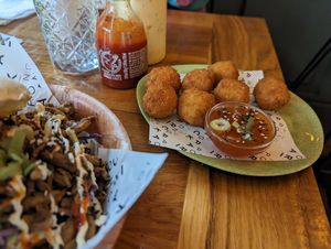 Mac n cheese bitterballs at Ping Pong Parck in Amsterdam