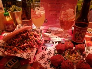 Kebab and Bittenballen at Ping Pong Parck in Amsterdam