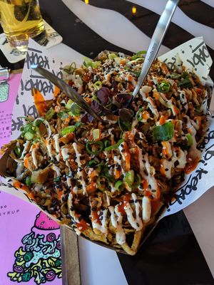 Loaded kebab fries! Highly recommend - delicious at Ping Pong Parck in Amsterdam