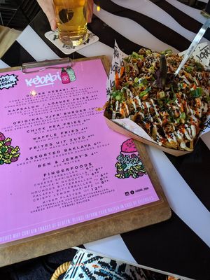 Loaded fries and July 2019 menu at Ping Pong Parck in Amsterdam