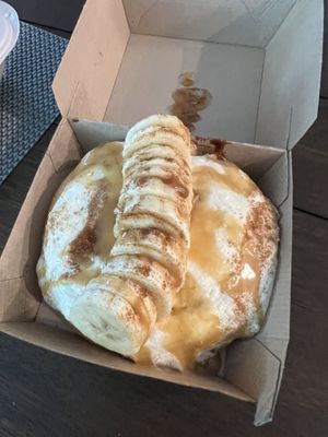 Bananas Foster cinnamon roll with cream cheese frosting (my request).  at Cinnaholic in Henderson