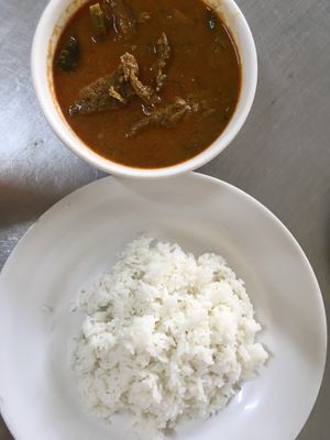 Curry with rice   at Ahaa Boer Vegetarian Food in Battambang