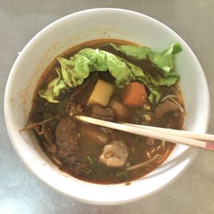 Mushroom soup at Ahaa Boer Vegetarian Food in Battambang