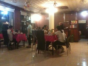 Inside the restaurant at Monorom Garden in Battambang
