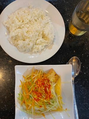 Sweet and sour tofu   at Monorom Garden in Battambang