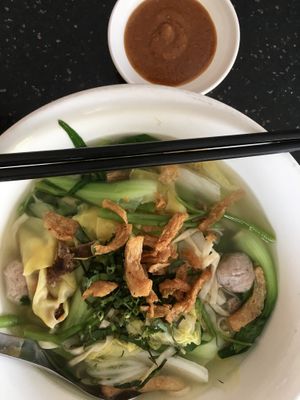 Dumpling noodles  at Monorom Garden in Battambang