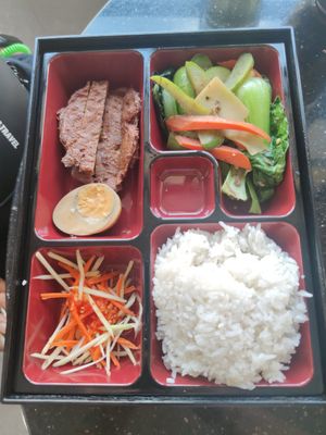 Japanese meal (contains egg) at Monorom Garden in Battambang