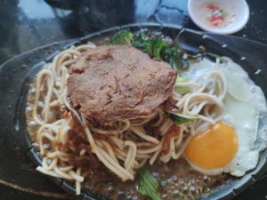 Japanese meal (contains egg) at Monorom Garden in Battambang