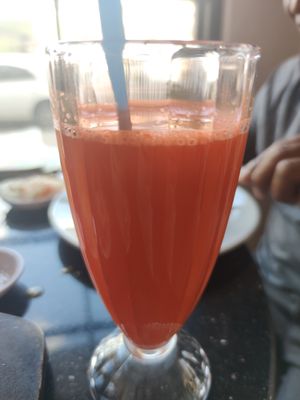 Carrot juice at Monorom Garden in Battambang