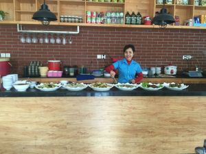 buffet at Monorom Garden in Battambang