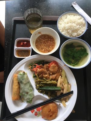 Buffet, this costed about $3 at Monorom Garden in Battambang