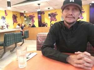 Always funky clientele.  at Swinger's Diner in Santa Monica