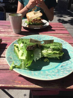 Snitty and scrambled “eggs” at The Vegan Shack in Richmond