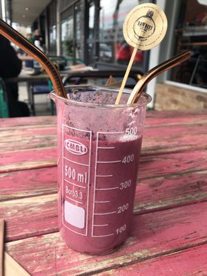 Berries and cream at The Vegan Shack in Richmond