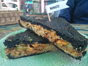 Reuben sandwich at The Vegan Shack in Richmond