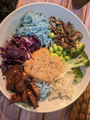 Unicorn Asian Bowl. Tasty except for the burnt tempeh at The Vegan Shack in Richmond