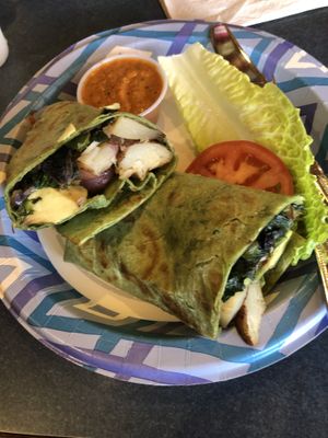 Vegan breakfast wrap with avocado 🥑  at CJ's Deli in Lahaina