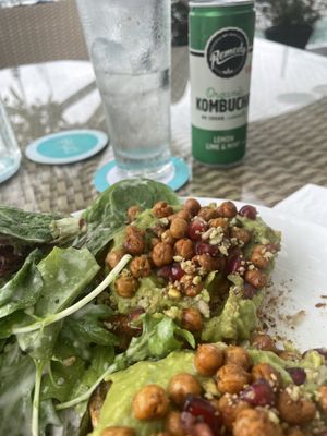 Middle Eastern Avocado on Toast w/chickpeas  at Privé - Keppel Bay in Central Singapore