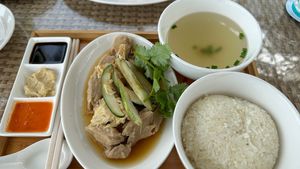 Hainanese “chicken” rice  at Privé - Keppel Bay in Central Singapore
