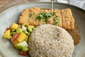  Vegan katsu don #Veganuary at Privé - Keppel Bay in Central Singapore