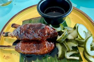 Vegan skewers #Veganuary at Privé - Keppel Bay in Central Singapore