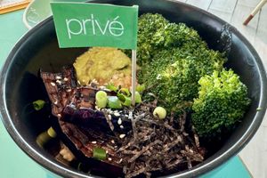 Eggplant 'Unagi' Donburi  at Privé - Keppel Bay in Central Singapore