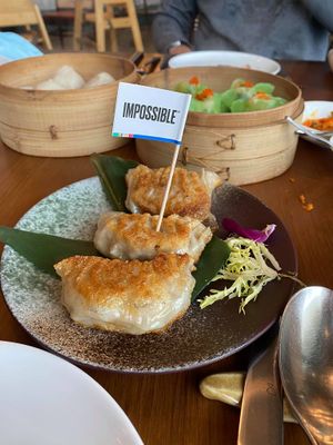 Pan-fried Impossible Gyoza at Empress in Central Singapore
