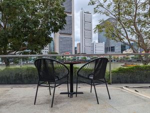 Outdoor seating at Empress in Central Singapore