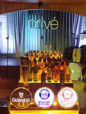 Wide range of alcoholic drinks at Prive - Clarke Quay in Central Singapore