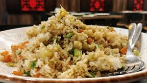 Mixed veg fried rice at Gong De Lin in Box Hill