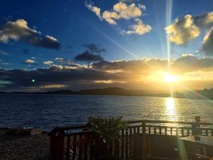 sunset at Creagan Inn in Appin