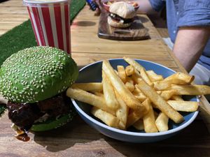 Ribwich and chips  at VeganBurgz in Fortitude Valley