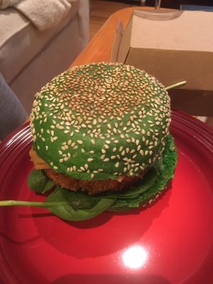 Sweet kale roline! Nice herby flavour and the bun is great!  at VeganBurgz in Fortitude Valley