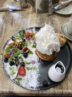 Vegan pancakes  at Suburban West End in South Brisbane