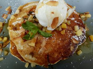 Pineapple pancakes at Suburban West End in South Brisbane