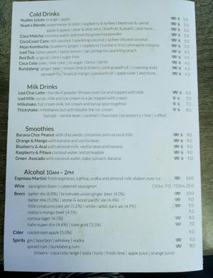Menu changes at Suburban West End in South Brisbane