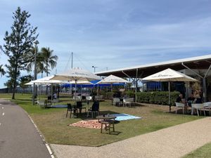 Outdoor seating  at The Foreshore in Nightcliff