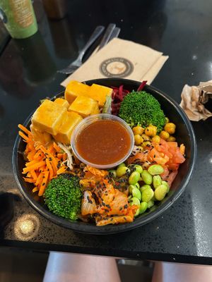 Asian fusion bowl at Copper Branch in Edmonton