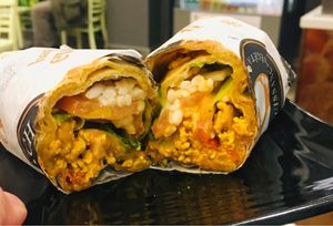 Tofu scramble wrap  at Copper Branch in Edmonton